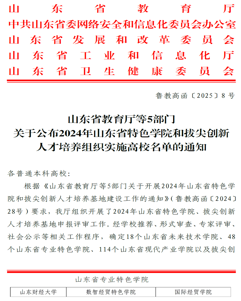 美高梅官网
获批山东省专业特色美高梅官网
